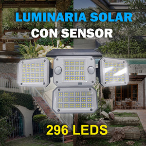 Reflector  solar - 296 LEDS - con sensor de movimiento + control  (Contra entrega todo Lima)